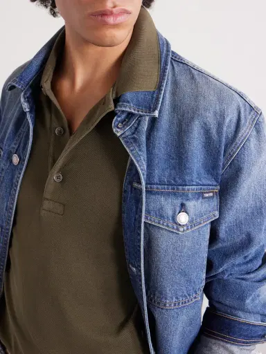 Tom Ford Slim-Fit Lyocell-Piqué Polo Shirt - Men | Thumbnail 5