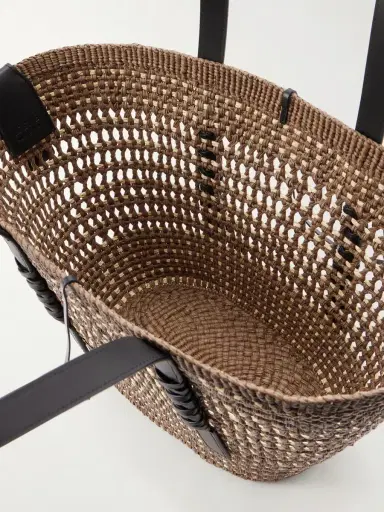 Loewe Paula's Ibiza Logo-Embellished Leather-Trimmed Palm de Iraca Leaves Tote Bag - Men | Thumbnail 6