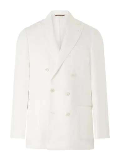 Canali Double-Breasted Linen and Silk-Blend Suit Jacket - Men | Thumbnail 1 Canali Double-Breasted Linen and Silk-Blend Suit Jacket - Men | Thumbnail 1