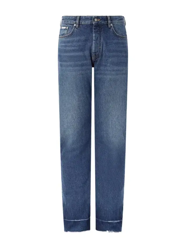 Straight-Leg Fringed Jeans - Men