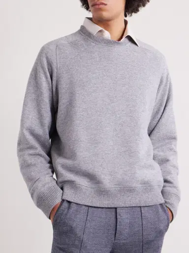 Tom Ford Cashmere and Cotton-Blend Sweater - Men | Thumbnail 3 Tom Ford Cashmere and Cotton-Blend Sweater - Men | Thumbnail 3