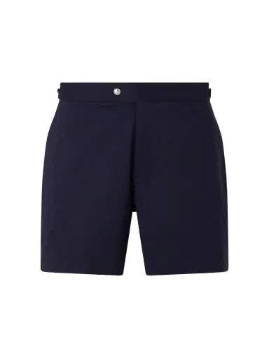MR P. Straight-Leg Mid-Length Striped Seersucker Swim Shorts - Men | Thumbnail 1