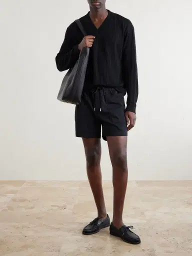 MR P. Straight-Leg Cotton Drawstring Shorts - Men | Thumbnail 2