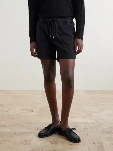 MR P. Straight-Leg Cotton Drawstring Shorts - Men | Thumbnail 3