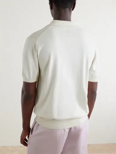 Canali Cotton and Silk-Blend Polo Shirt - Men | Thumbnail 4