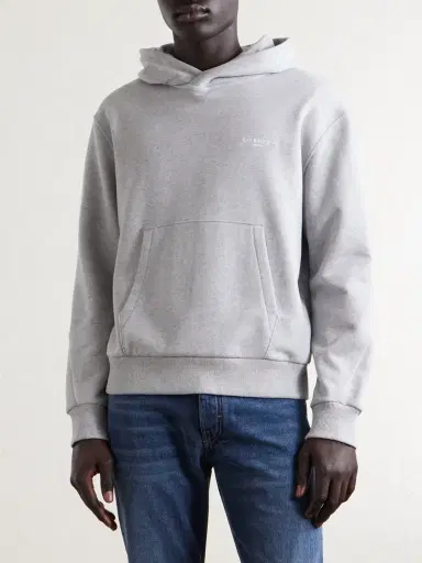 Givenchy Logo-Embroidered Cotton-Jersey Hoodie - Men | Thumbnail 3 Givenchy Logo-Embroidered Cotton-Jersey Hoodie - Men | Thumbnail 3