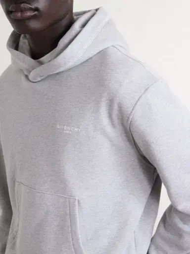 Givenchy Logo-Embroidered Cotton-Jersey Hoodie - Men | Thumbnail 5 Givenchy Logo-Embroidered Cotton-Jersey Hoodie - Men | Thumbnail 5