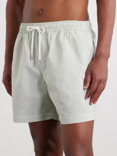 MR P. Oxford Striped Straight-Leg Mid-Length Swim Shorts - Men | Thumbnail 2 MR P. Oxford Striped Straight-Leg Mid-Length Swim Shorts - Men | Thumbnail 2
