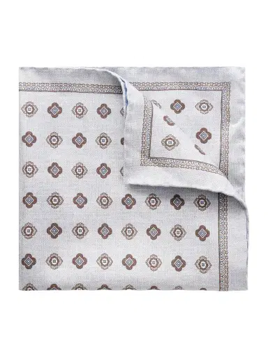 Brunello Cucinelli Printed Silk Pocket Square - Men | Thumbnail 1
