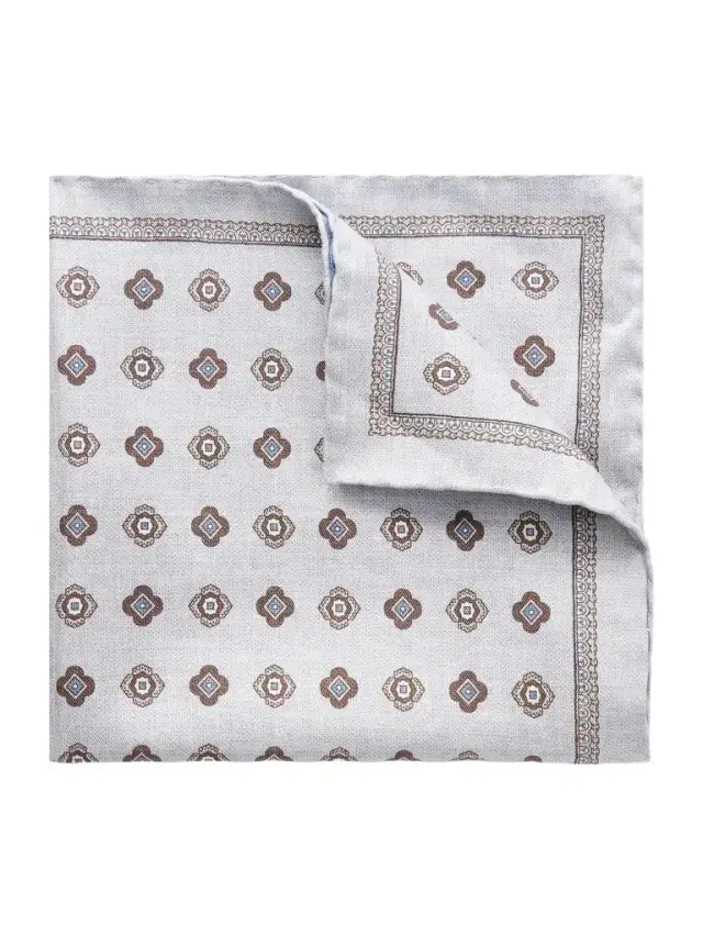 Brunello Cucinelli Printed Silk Pocket Square - Men