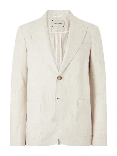 Oliver Spencer Tillman Herringbone Cotton and Linen-Blend Suit Jacket - Men | Thumbnail 1 Oliver Spencer Tillman Herringbone Cotton and Linen-Blend Suit Jacket - Men | Thumbnail 1