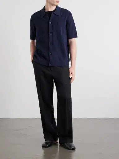 NN07 Nolan 6695 Textured-Knit Organic Cotton Shirt - Men | Thumbnail 2 NN07 Nolan 6695 Textured-Knit Organic Cotton Shirt - Men | Thumbnail 2