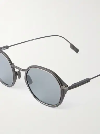 Zegna Round-Frame Titanium Sunglasses - Men | Thumbnail 3 Zegna Round-Frame Titanium Sunglasses - Men | Thumbnail 3