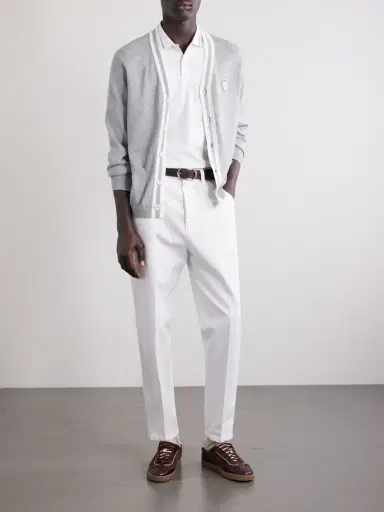 Brunello Cucinelli Logo-Appliquéd Cotton Cardigan - Men | Thumbnail 2