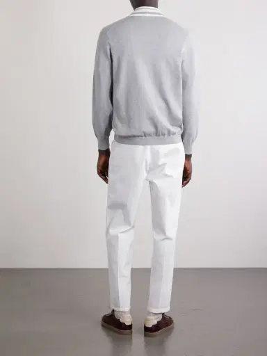 Brunello Cucinelli Logo-Appliquéd Cotton Cardigan - Men | Thumbnail 4
