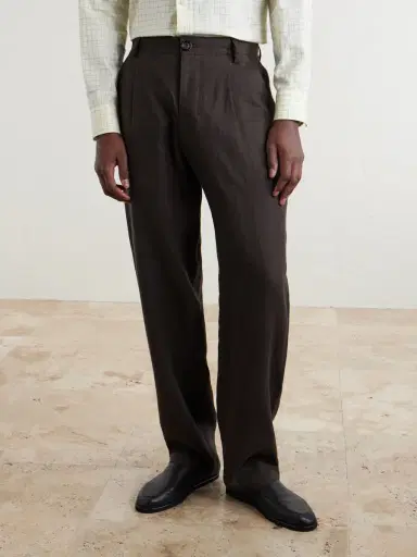 Oliver Spencer Coney Straight-Leg Pleated Linen Suit Trousers - Men | Thumbnail 3 Oliver Spencer Coney Straight-Leg Pleated Linen Suit Trousers - Men | Thumbnail 3