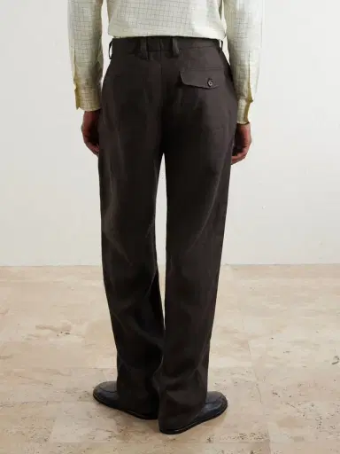 Oliver Spencer Coney Straight-Leg Pleated Linen Suit Trousers - Men | Thumbnail 4 Oliver Spencer Coney Straight-Leg Pleated Linen Suit Trousers - Men | Thumbnail 4