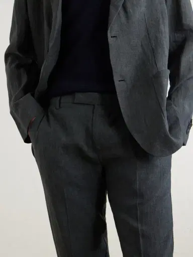 Sunspel Straight-Leg Pleated Linen Suit Trousers - Men | Thumbnail 5 Sunspel Straight-Leg Pleated Linen Suit Trousers - Men | Thumbnail 5