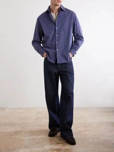Noah Oversized Checked Cotton-Poplin Shirt - Men | Thumbnail 2 Noah Oversized Checked Cotton-Poplin Shirt - Men | Thumbnail 2