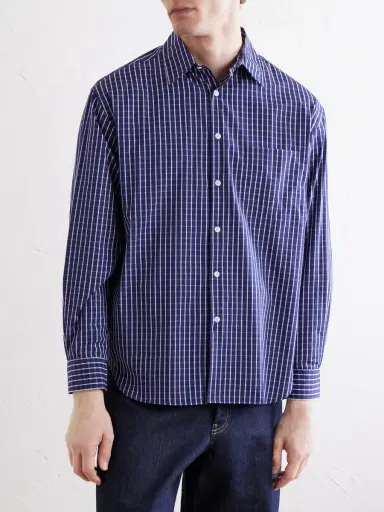 Noah Oversized Checked Cotton-Poplin Shirt - Men | Thumbnail 3 Noah Oversized Checked Cotton-Poplin Shirt - Men | Thumbnail 3