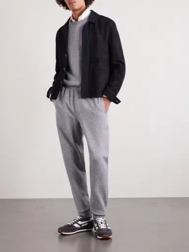 Tom Ford Tapered Cashmere and Cotton-Blend Sweatpants - Men | Thumbnail 2