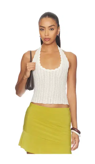 Tularosa Ellana Pointelle Halter Top | Thumbnail 1