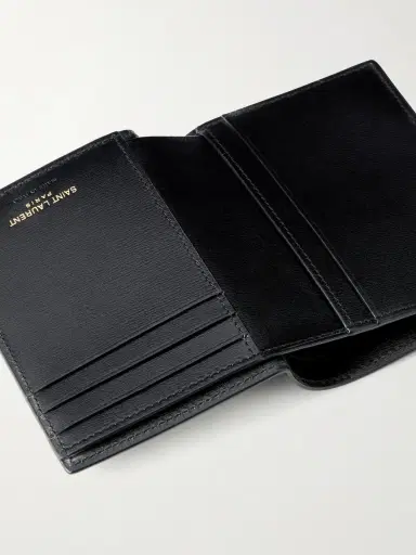 Saint Laurent Tiny Cassandre Logo-Appliquéd Leather Bifold Wallet - Men | Thumbnail 4 Saint Laurent Tiny Cassandre Logo-Appliquéd Leather Bifold Wallet - Men | Thumbnail 4