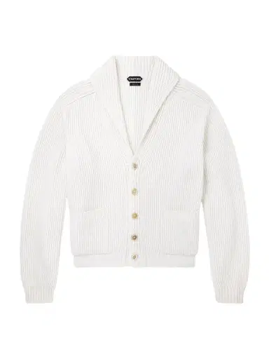 Tom Ford Ribbed Cashmere and Cotton-Blend Cardigan - Men | Thumbnail 1
