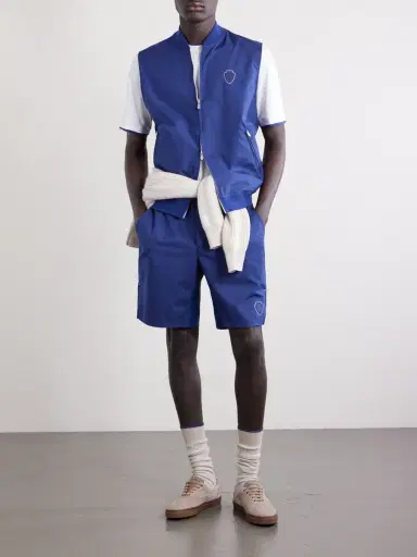 Brunello Cucinelli Straight-Leg Shell Tennis Shorts - Men | Thumbnail 2