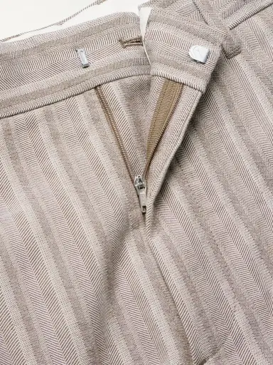 NN07 Kay 10058 Wide-Leg Pleated Herringbone Organic Cotton-Blend Suit Trousers - Men | Thumbnail 6