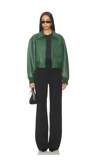 Norma Kamali Mens Zip Front Classic Cropped Jacket | Thumbnail 5 Norma Kamali Mens Zip Front Classic Cropped Jacket | Thumbnail 5