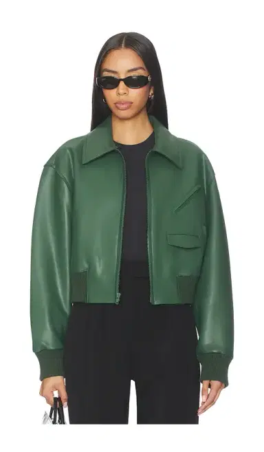 Norma Kamali Mens Zip Front Classic Cropped Jacket | Thumbnail 1 Norma Kamali Mens Zip Front Classic Cropped Jacket | Thumbnail 1