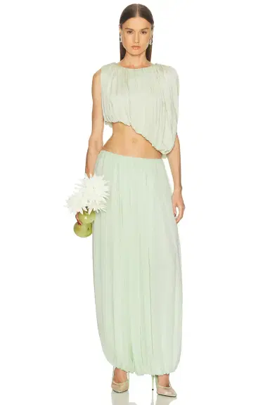 Marina Moscone Asymmetric Gathered Draped Top | Thumbnail 5