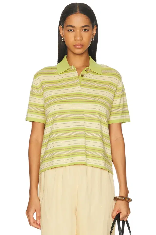 Guest In Residence Short Sleeve Stripe Rugby Top