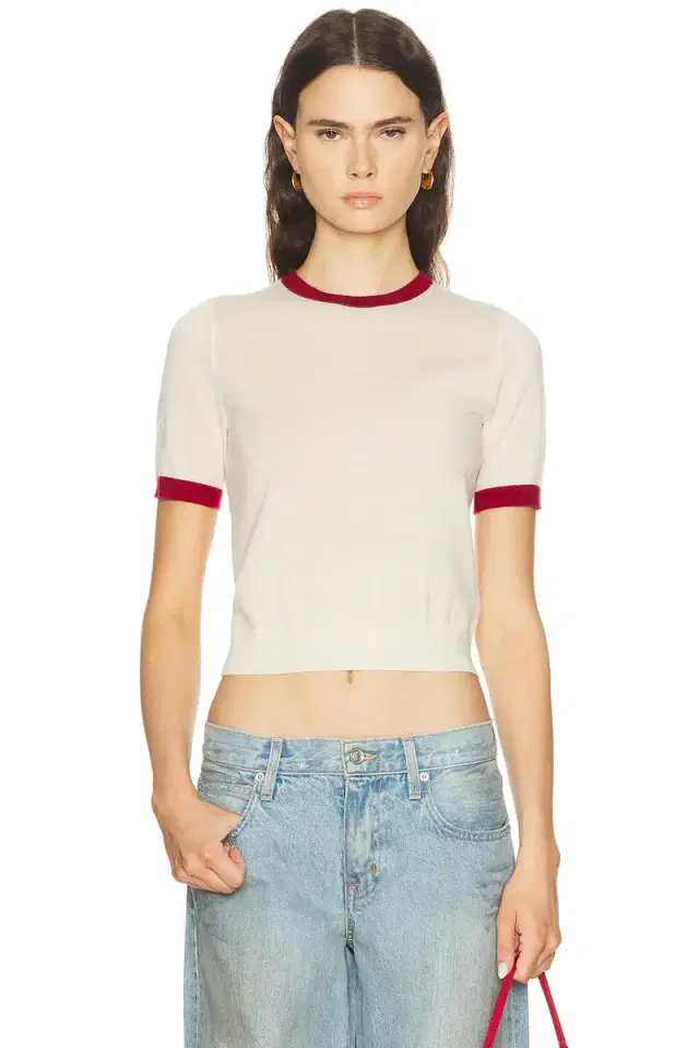 Guest In Residence Airy Ringer Tee
