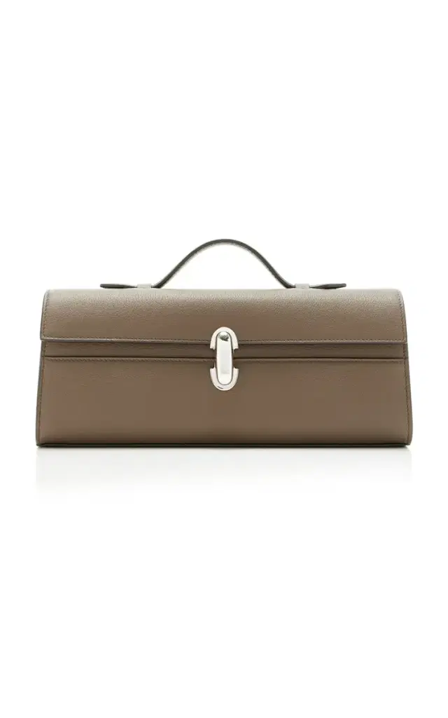 The Slim Symmetry Leather Pochette