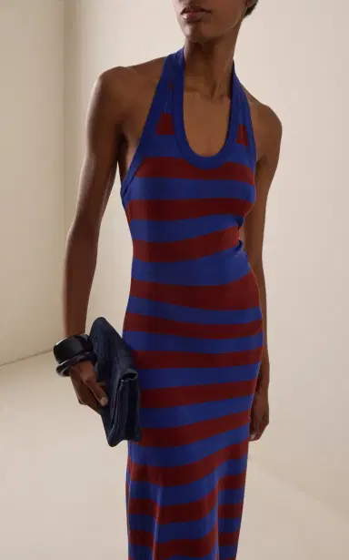 Proenza Schouler Frann Striped Cotton Maxi Dress | Thumbnail 3 Proenza Schouler Frann Striped Cotton Maxi Dress | Thumbnail 3