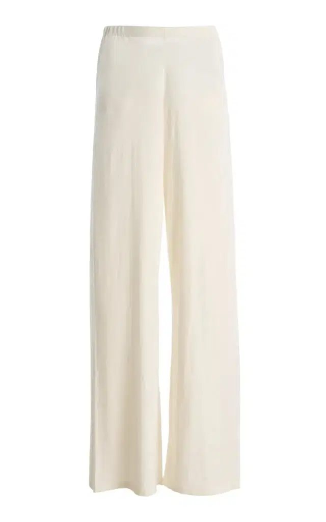 Éterne Low-Waist Cotton-Linen Flared Pants