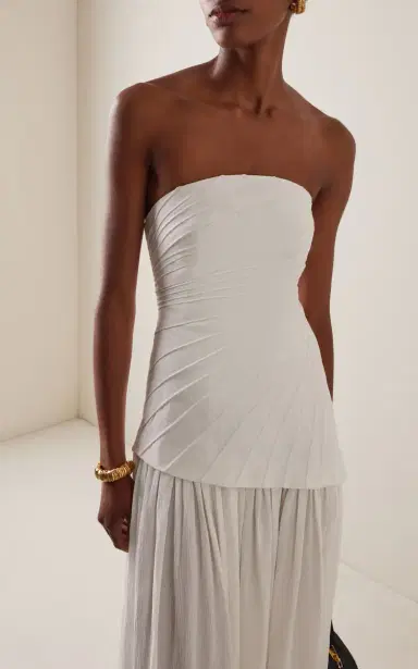 Significant Other Blyth Pleated Cotton Maxi Dress | Thumbnail 3 Significant Other Blyth Pleated Cotton Maxi Dress | Thumbnail 3
