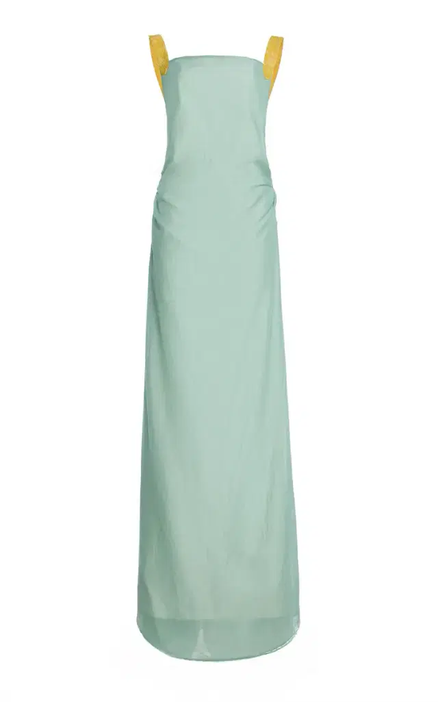 Rosie Assoulin Exclusive Just A Small Gathering Linen-Blend Gown