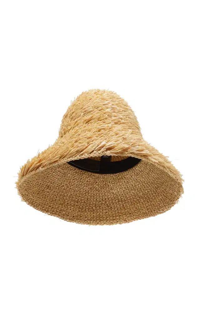 Janessa Leone Gabi Raffia Bucket Hat