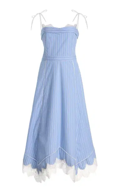 Simkhai Avaleigh Lace-Trimmed Cotton Midi Dress | Thumbnail 26 Simkhai Avaleigh Lace-Trimmed Cotton Midi Dress | Thumbnail 26