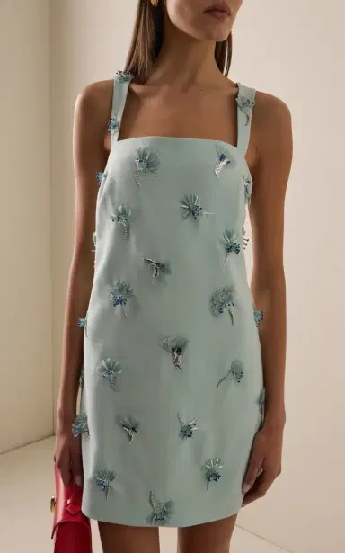 Simkhai Ella Embellished Crepe Mini Dress | Thumbnail 2 Simkhai Ella Embellished Crepe Mini Dress | Thumbnail 2
