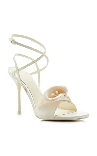 Cult Gaia Carly Satin Sandals | Thumbnail 4 Cult Gaia Carly Satin Sandals | Thumbnail 4