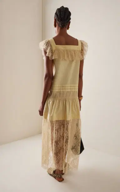 Sea Hilda Pleated Lace Midi Dress | Thumbnail 4 Sea Hilda Pleated Lace Midi Dress | Thumbnail 4