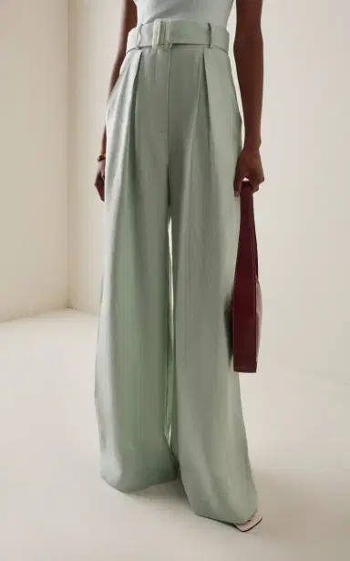 Matthew Bruch Pleated Linen Wide-Leg Pants | Thumbnail 3