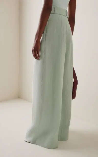 Matthew Bruch Pleated Linen Wide-Leg Pants | Thumbnail 4