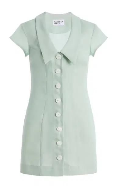 Matthew Bruch Collared Linen Mini Dress | Thumbnail 9 Matthew Bruch Collared Linen Mini Dress | Thumbnail 9