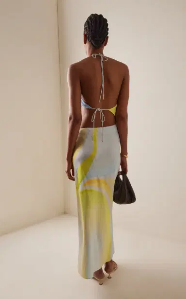 Significant Other Milou Printed Satin Maxi Dress | Thumbnail 4 Significant Other Milou Printed Satin Maxi Dress | Thumbnail 4