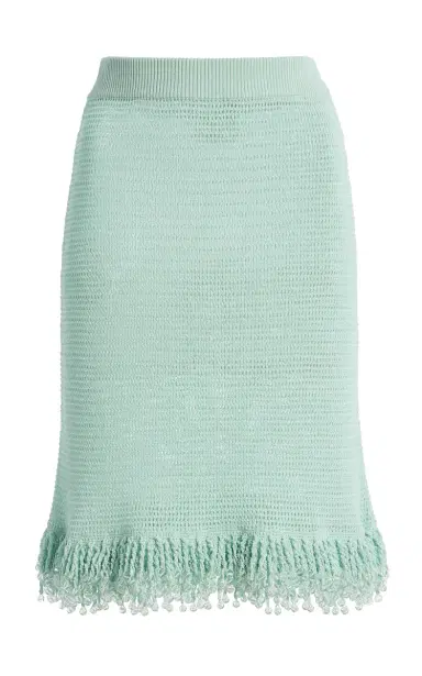 Paris Georgia Fringe Cotton Midi Skirt | Thumbnail 1